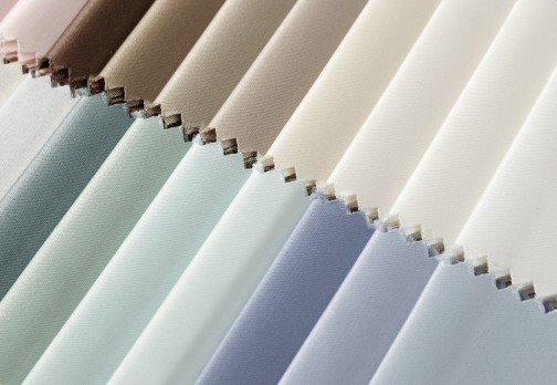 A variety of fabric color swatches