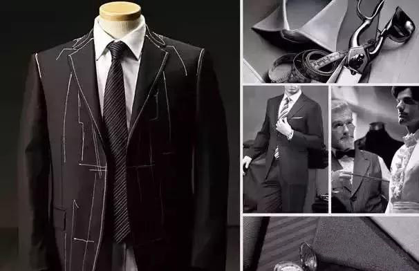 Custom suit with tailoring tools and process