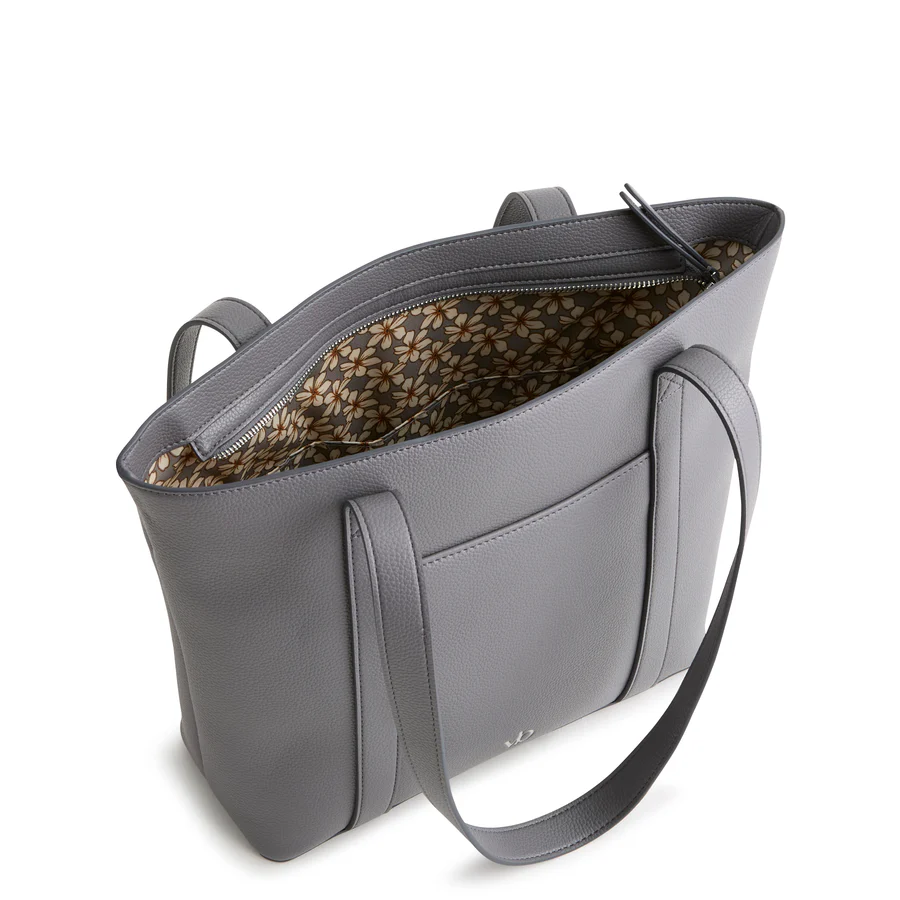 faux leather small vera tote bag