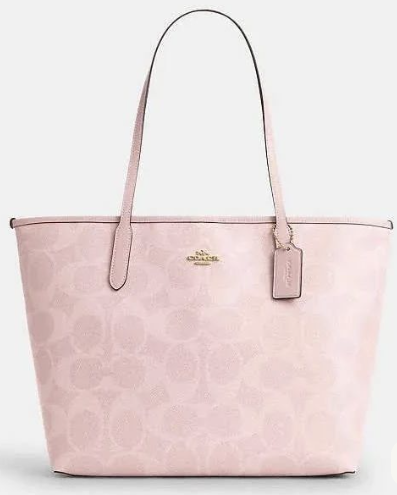 Pink Coach tote bag