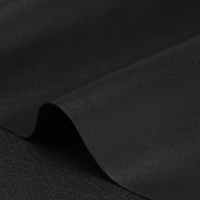 High-quality black leather used for custom gloves.