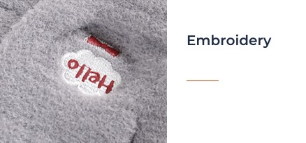 custom glove logo solution : Embroidery