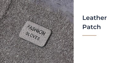 custom glove logo solution : Leather Patch