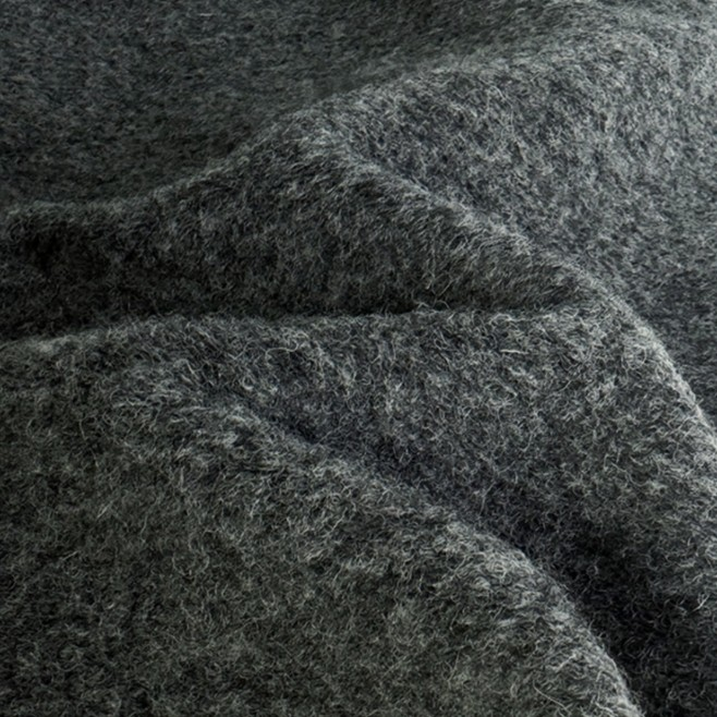 Warm gray wool fabric for custom gloves.