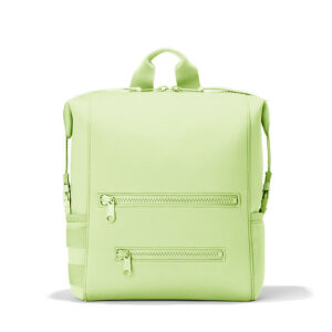Green premium neoprene diaper bag backpack for moms ideal for daily use