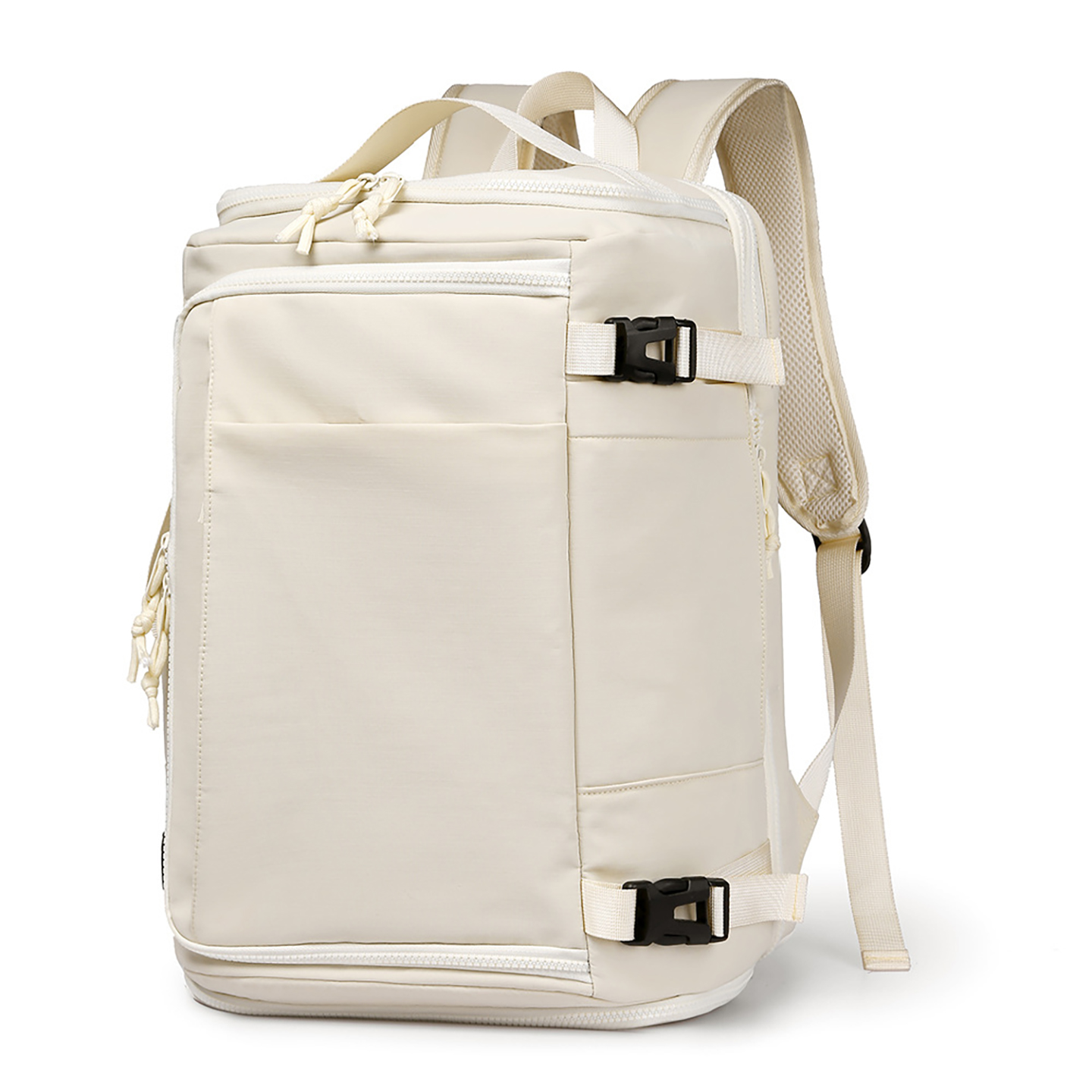 Unisex expandable travel and gym backpack, off-white