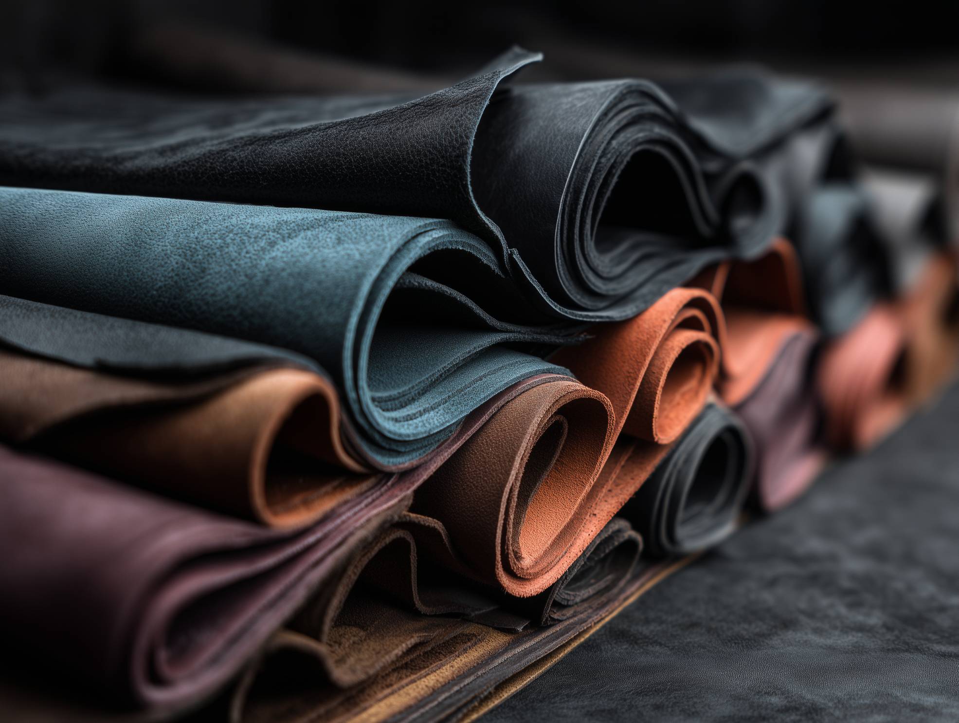 a lot of Nubuck Leather