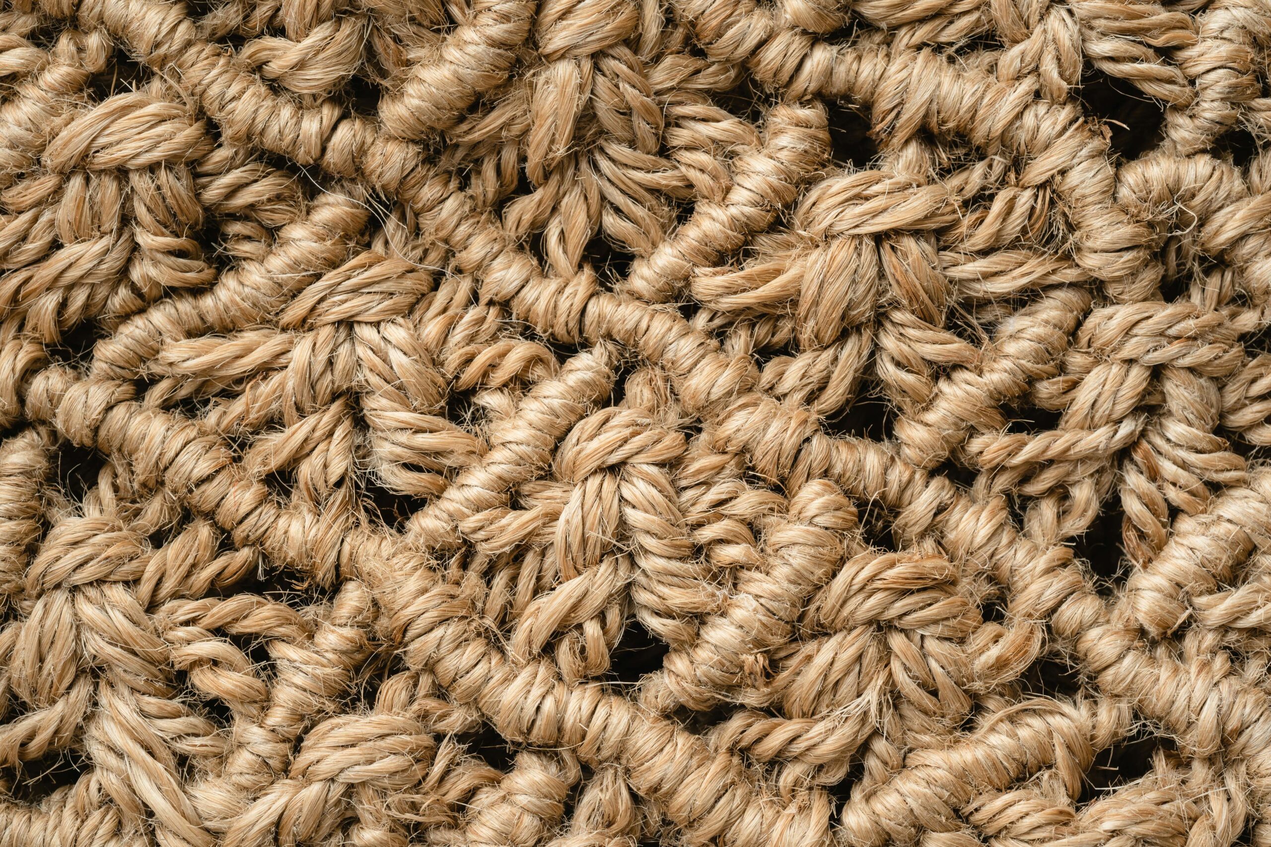 close-up-of-a-texture-and-pattern-of-a-woven-jute Photo by Marina Leonova