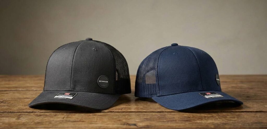 two snapback trucker hats