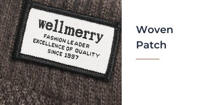Woven Patch custom glove logo solution : woven patch